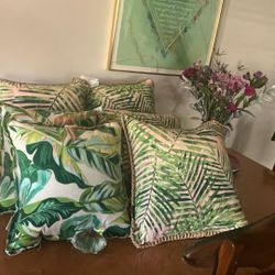 Alan Roth outdoor pillows used for one photo shoot