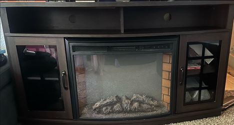 Electric fireplace entertainment center