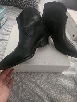 Leather Shoe Boots, Size 8