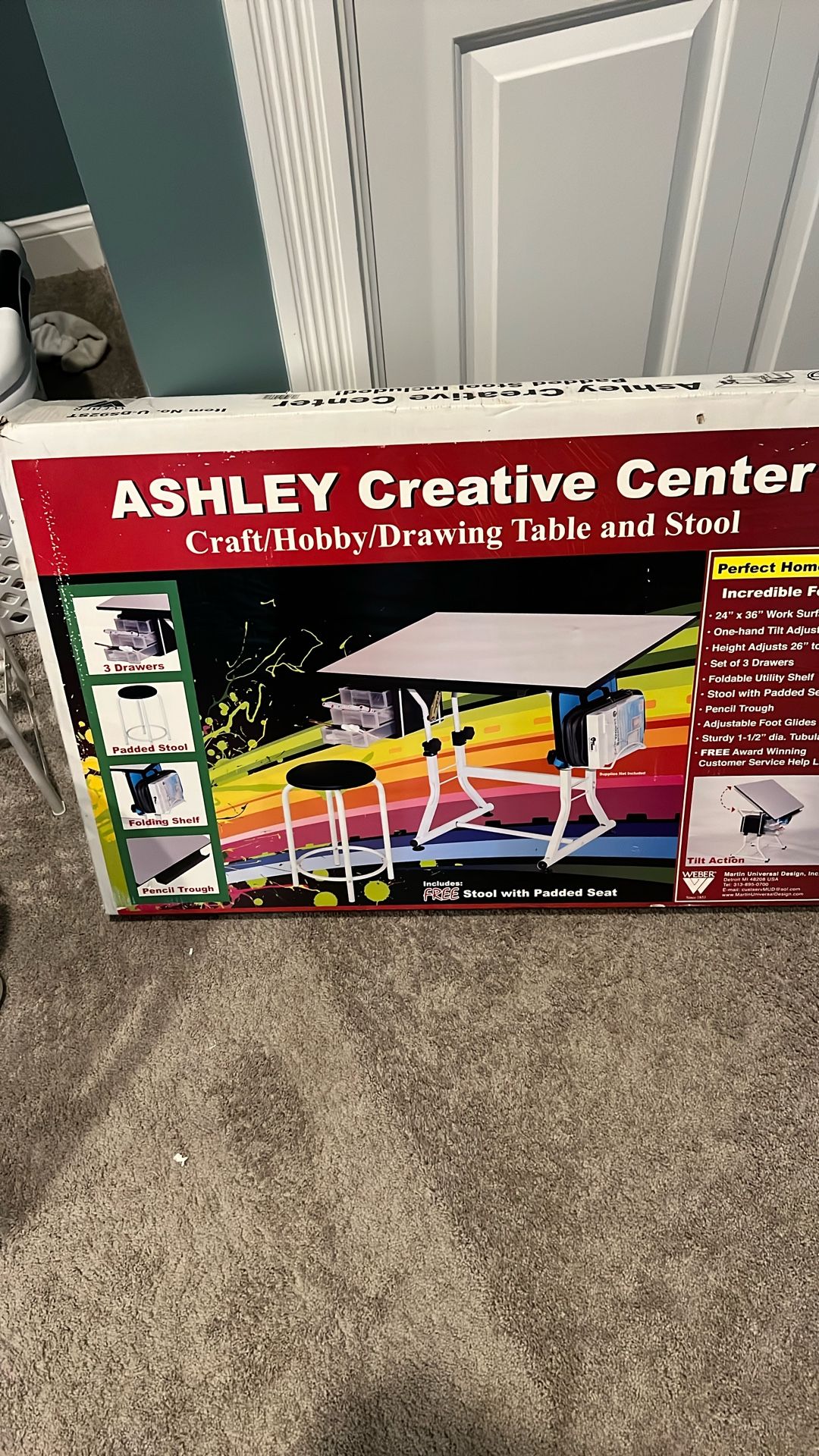 Ashley creative Centrer: Craft/ hobby / Drawing Table And Stool