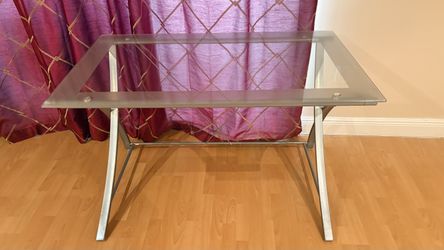 Art Deco Glass Top Table 48 x 30