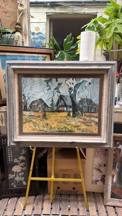 Vintage, beautiful scenery, watercolor, signed