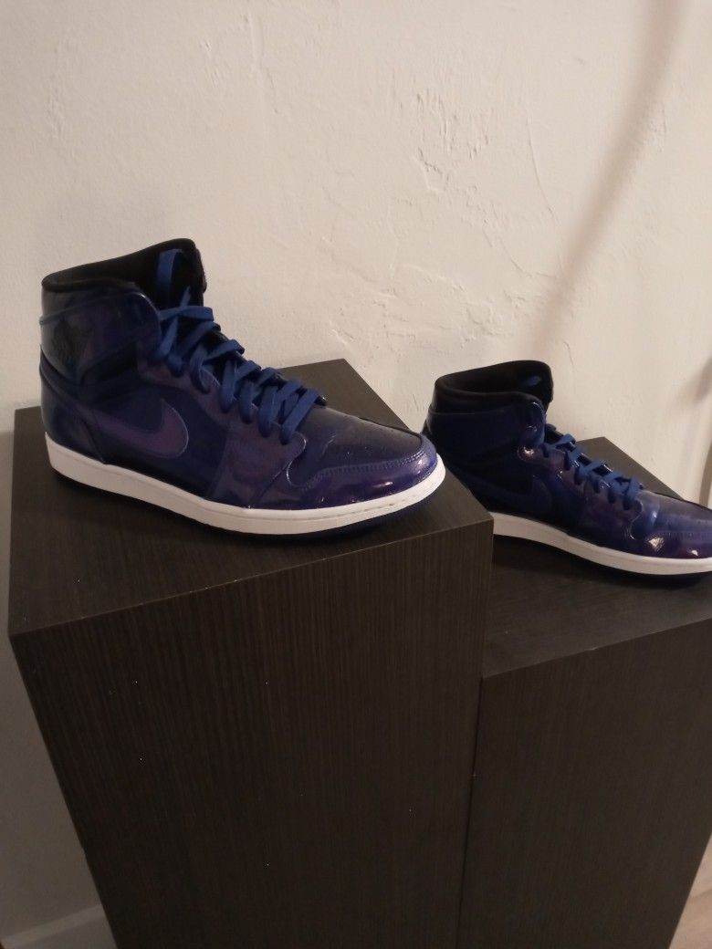 Black Patent Leather Jordan Retro 1 Size 11