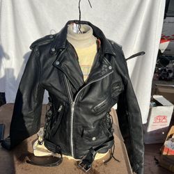 Hand Painted Vintage Leather Jacket