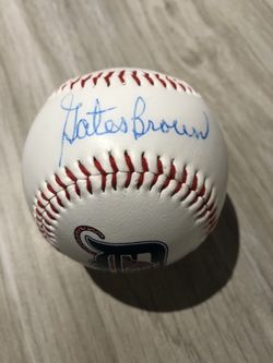 Gates Brown Autographed Detroit Tigers Baseball