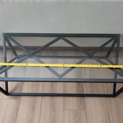 Glass And Black Metal Coffee Table/Sofa Table/End Table