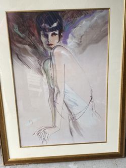 Beautiful Elegant Lady Framed Artwork