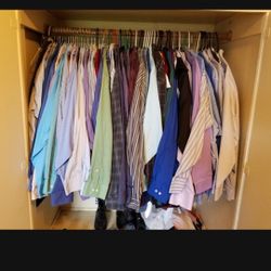 Lots Mens VAN HEUSEN Dress SHIRTS LIKE NEW!