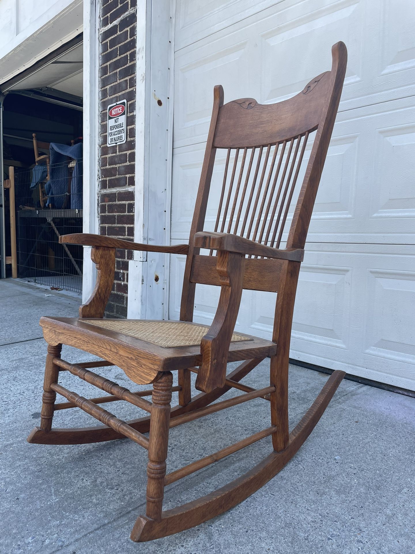 Stunning Heirloom Solid Wood Rocking chair