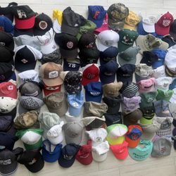 Baseball Caps and Hats Collection 100 Assorted Adults & Kids