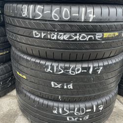 215/60/17 Bridgestone #3 Used Tires Installed And Balanced