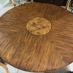 54” Round Kitchen Table & 4 Chairs