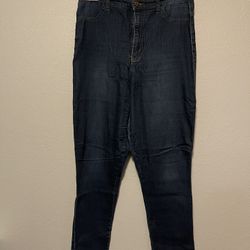 Fashion Nova, Women’s Dark Blue High Waisted Stretchy Skinny Jeans Size 15