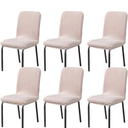 Dining Chair Covers Set of 6, Stretch Chair Covers, Stretch Removable Washable Chair Seat Slipcovers Protector, Chair Slipcover for Dining Room, for H