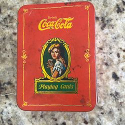 Cola Playing Cards Tin Used