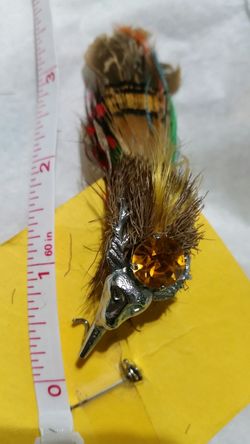 Beautiful deer feathered pin