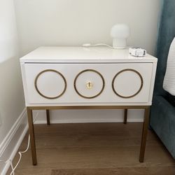 TOV Furniture Ella Side Table Nightstand Modern