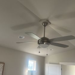 Silver Ceiling Fan 