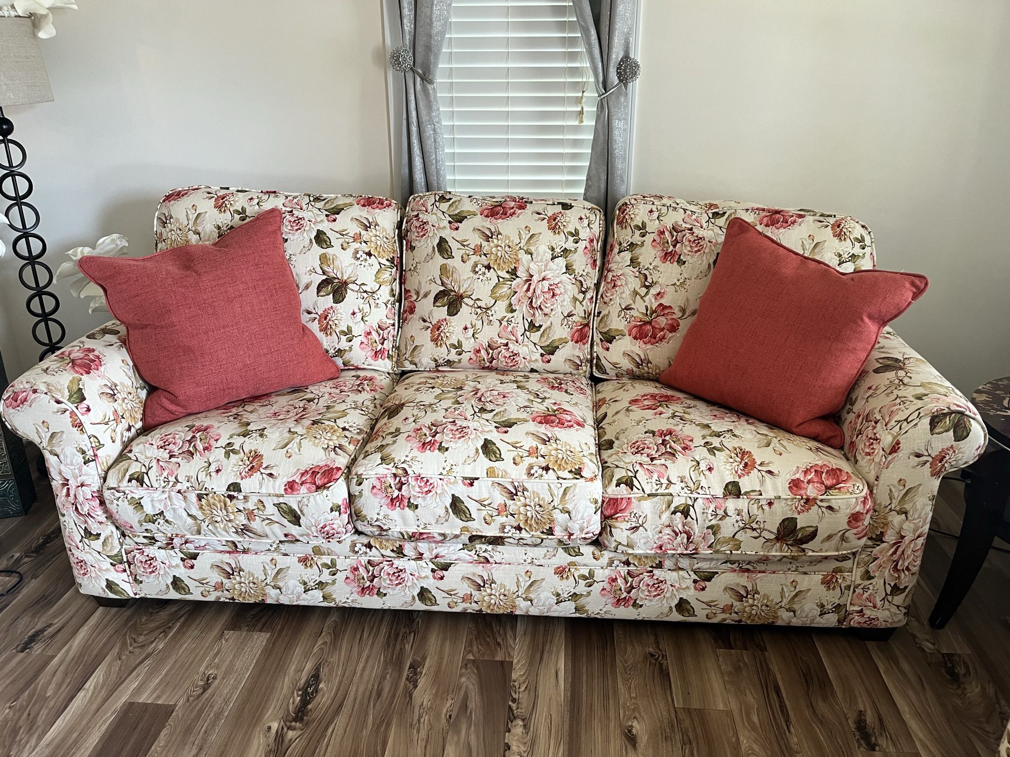 Couch with Pull-Out Bed (bed never used) & Chair from Havertys Furniture