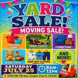 MOVING SALE 8-12 TOMORROW
