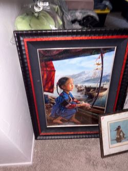 Rare Wai Ming "The Wonderful Sound" Framed Artist Proof Art Canvas