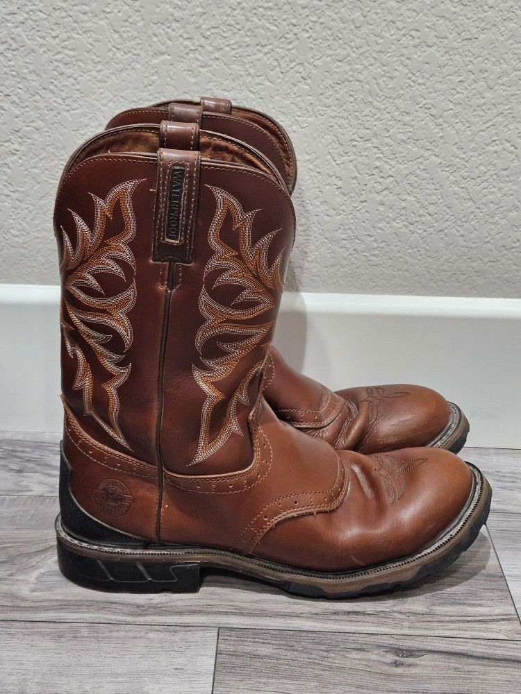 Justin Waterproof Work Boots Men's 11 D