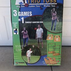 Triumph Sports Trio Toss Deluxe 3-in-1 Ladder Toss, Washer Toss, And Cornhole