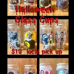 Halloween glass cups