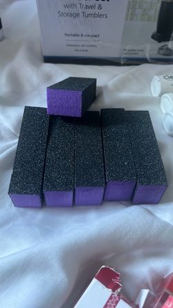 Black and Purple Nail Buffer Blocks Set