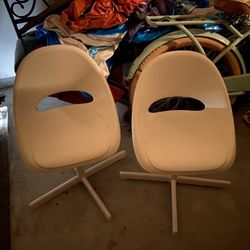 2  White IKEA  Kids Chairs For Desk- 12.50 Each-SOLD AS SET