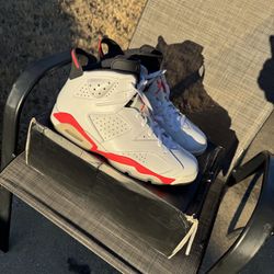 Nike Air Jordan 6 Infrared White Size 12