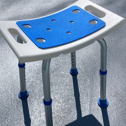 SHOWER STOOL Adjustable Legs for Height,  ALUMINUM & Plastic made