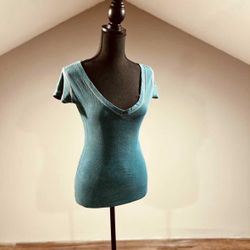 Teal V Neck - Med