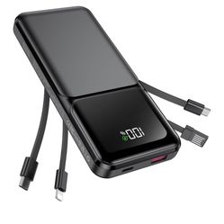 Portable Charger with Built in Cable - 20000mAh Fast Charging 22.5W Slim Power Bank USB C LED Display Travel Battery Pack 5 Outputs & 3 Inputs for iPh