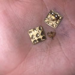 Square Nugget Earrings 