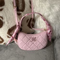 Juicy couture Pink Shoulder Bag With Cherry Scarf