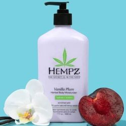 Hempz Vanilla Plum Herbal Body Moisturizer.