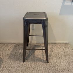 Dark Grey Aluminum Bar Stool