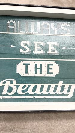 See The Beauty decor sign