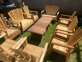 New patio cedar wood set