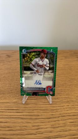 Hiverson López Bowman Chrome Auto Green Refractor /99