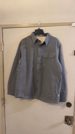 Gray Button-Up Shirt Jacket. No Deliveries
