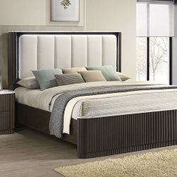 Dark Wood Bed - Queen Size $750 / King Size $850