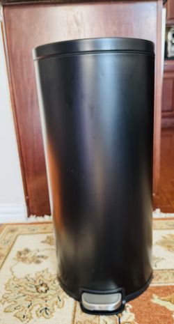 Stainless Steel Trash Can Black