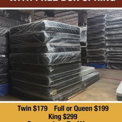 Queen Mattress With Free Box Spring - Same Day Delivery