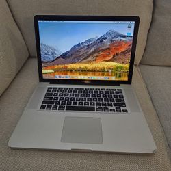 15 Inch MacBook Pro  2.66GHz 8GB ram 750GB HD High Sierra OS