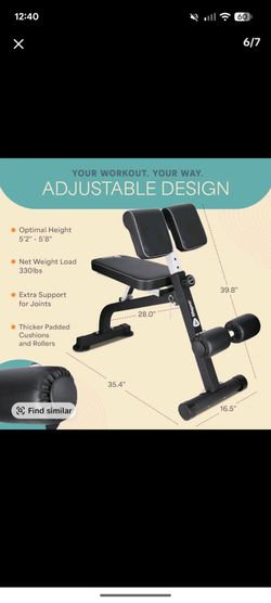 Back Extension/Roman Chair with Bench