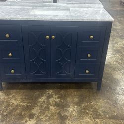 48" Bathroom Blue Vanity