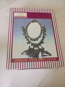 Mirror with iron stand