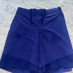 Under Armour Vanish Mens Athletic Shorts Blue Large NWT Rare Sample